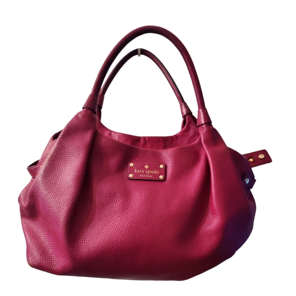 kate spade Handbags - Kate Spade Fuchsia Pebbled Leather Hobo Handbag